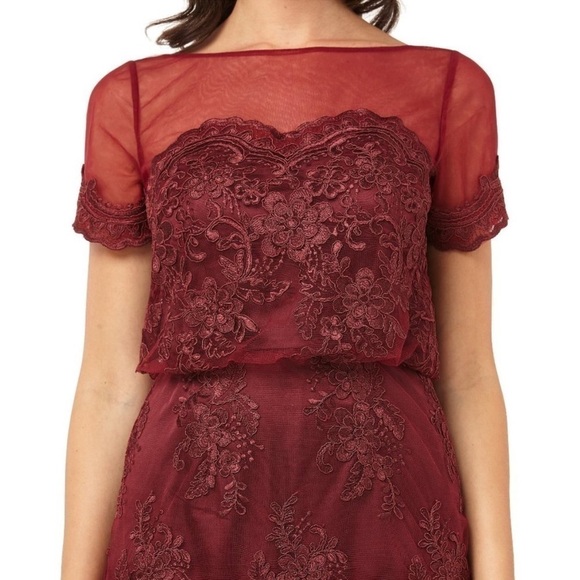 JS Collections EMBROIDERED BLOUSON MIDI DRESS Size 14 - Picture 3 of 12